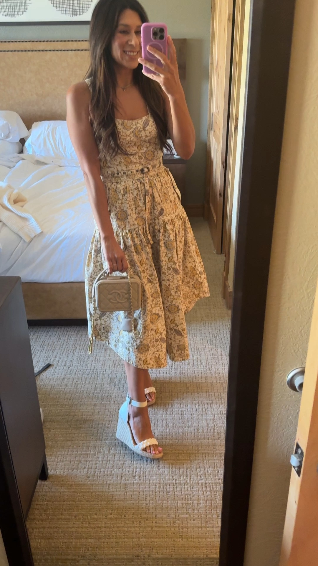 What a fabulous dress to wear for Park City Summer. I wore this to a casual dinner and s’mores at The Montage. We sat outside to soak up the sun. So this was fantastic because it was comfortable but also a great structure so it felt very chic. It is fitted within the core and has a full skirt with pockets. Paired with my favorite wedge! 

#LTKStyleTip #LTKShoeCrush #LTKSeasonal