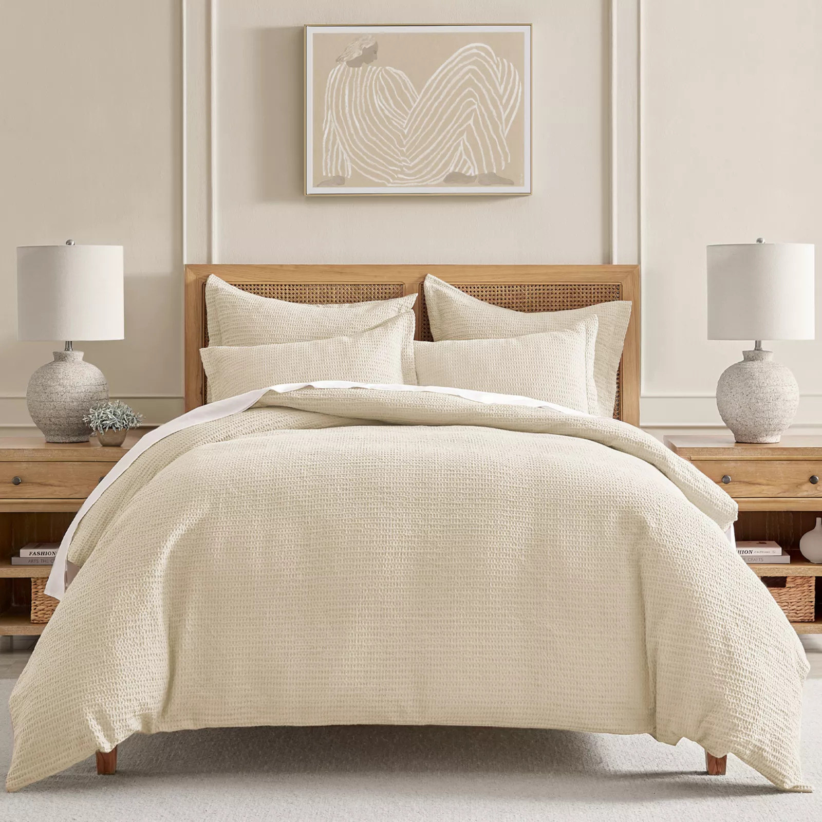 Levtex Home Cloud Waffle Duvet Cover Set, Ivory | Kohl's