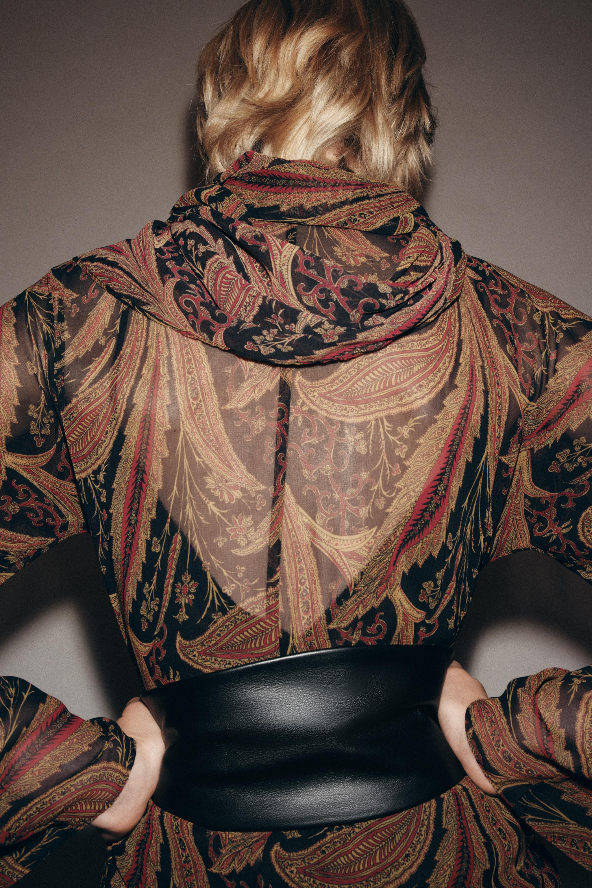 LEATHER OBI BELT WITH METAL BUCKLE | Zara US