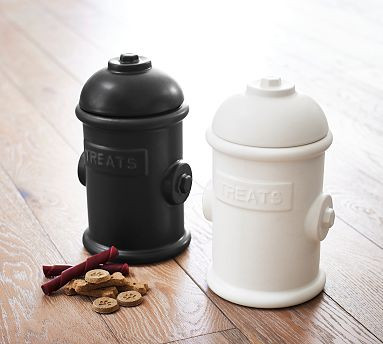 Mason Stoneware Fire Hydrant Shaped Pet Treat Canisters | Pottery Barn (US)