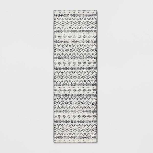 Diamond Printed Accent Aztec Rug Black - Opalhouse™ | Target