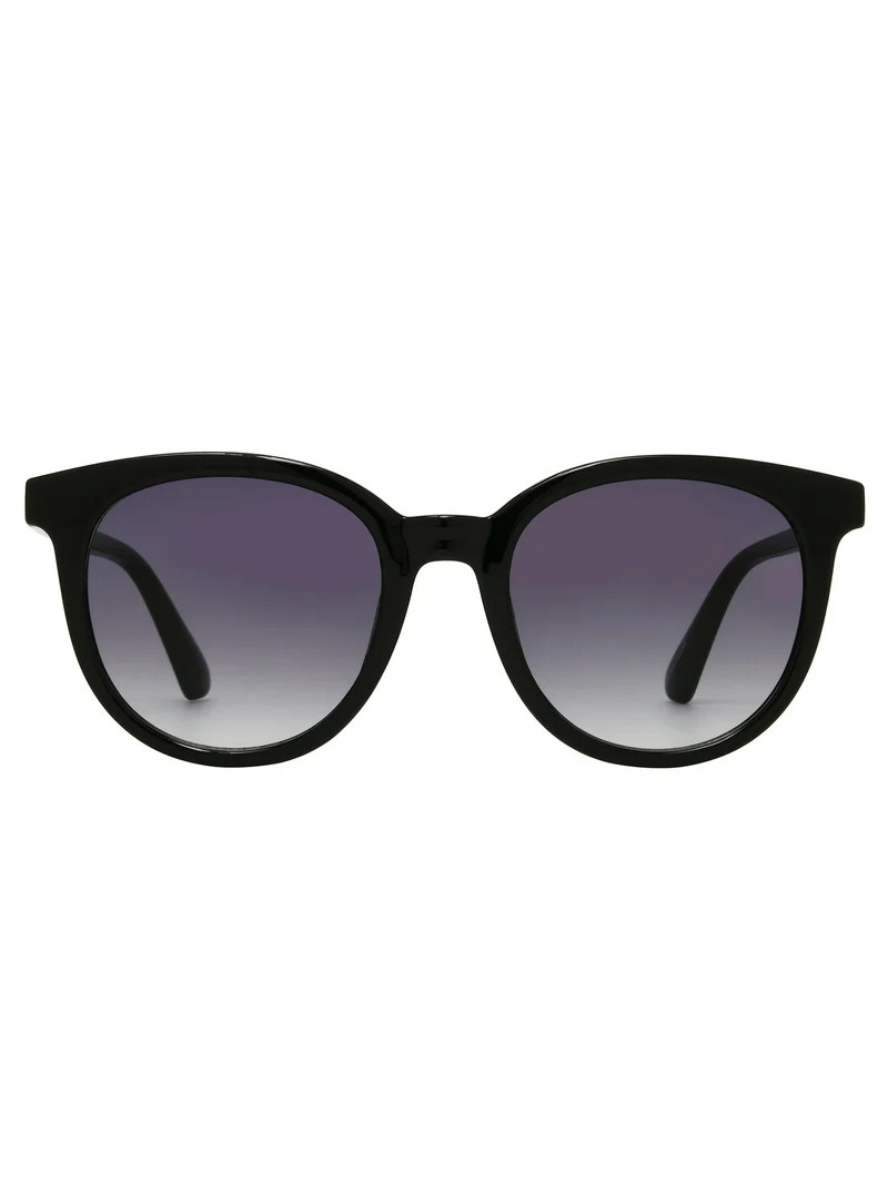 Sunsentials by Foster Grant Black Round Unisex Sunglasses | Walmart (US)