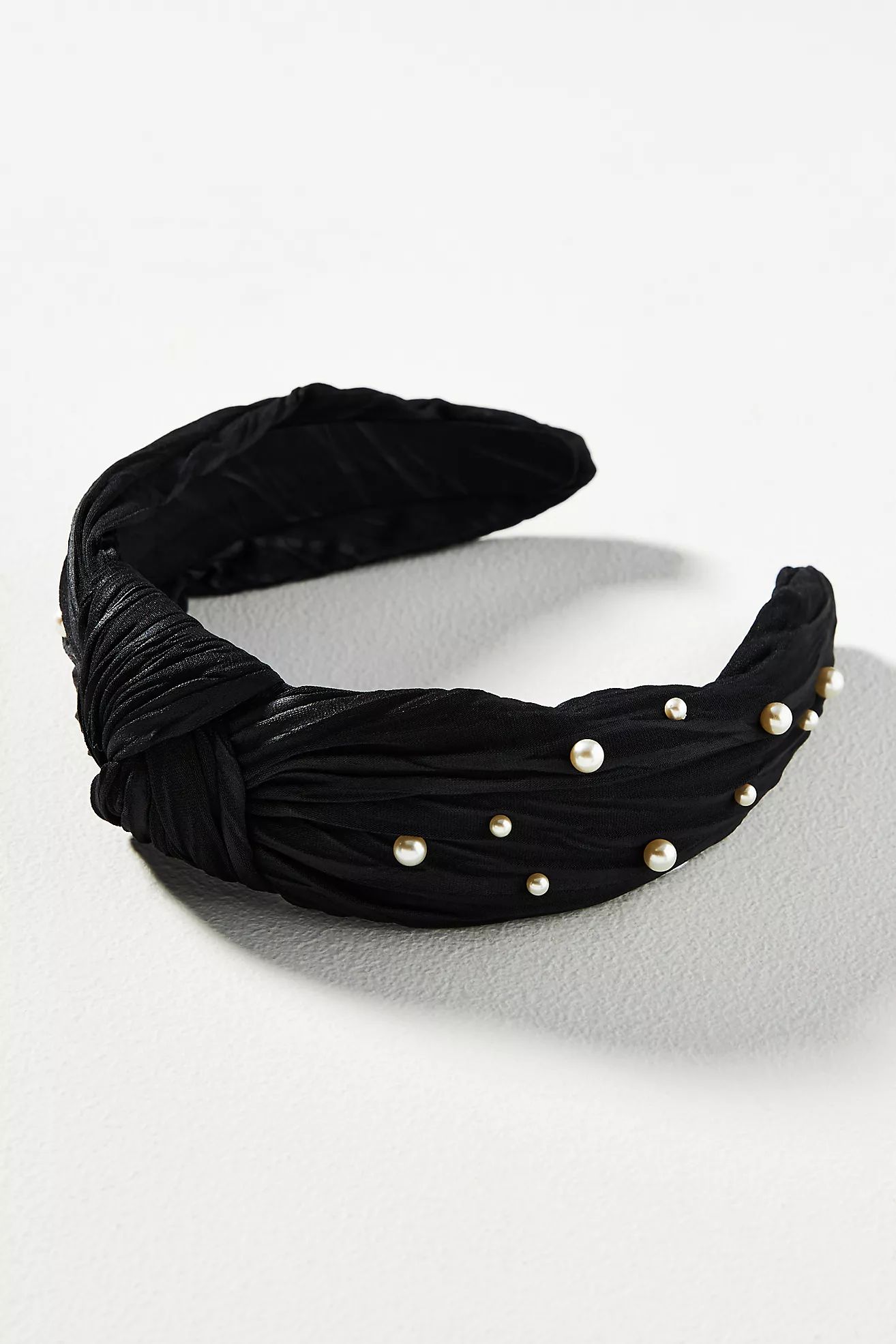 Everly Pleated Pearl Knot Headband | Anthropologie (US)