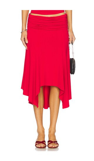 GUIZIO Soffiano Skirt in Red. - size XXS | Revolve Clothing (Global)