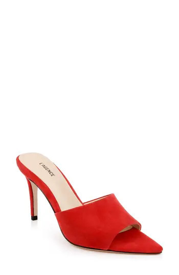 L'AGENCE Lolita Pointed Toe Sandal in Red Suede at Nordstrom Rack, Size 5.5 | Nordstrom Rack