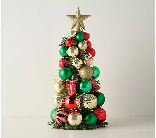 Kringle Express 23" Lit Shatterproof Ornament Tree - QVC.com | QVC