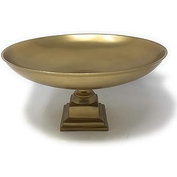 Serene Spaces Living Gold Pedestal Bowl - Add Fruit or Treats for a Table Centerpiece with Rich G... | Amazon (US)