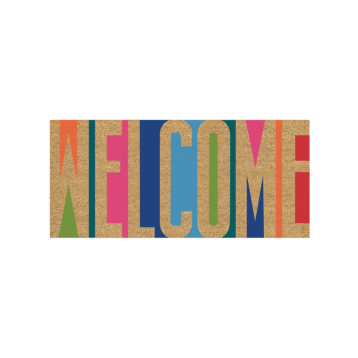 Welcome Flocked Sassafras Coir Switch Mat | My Evergreen