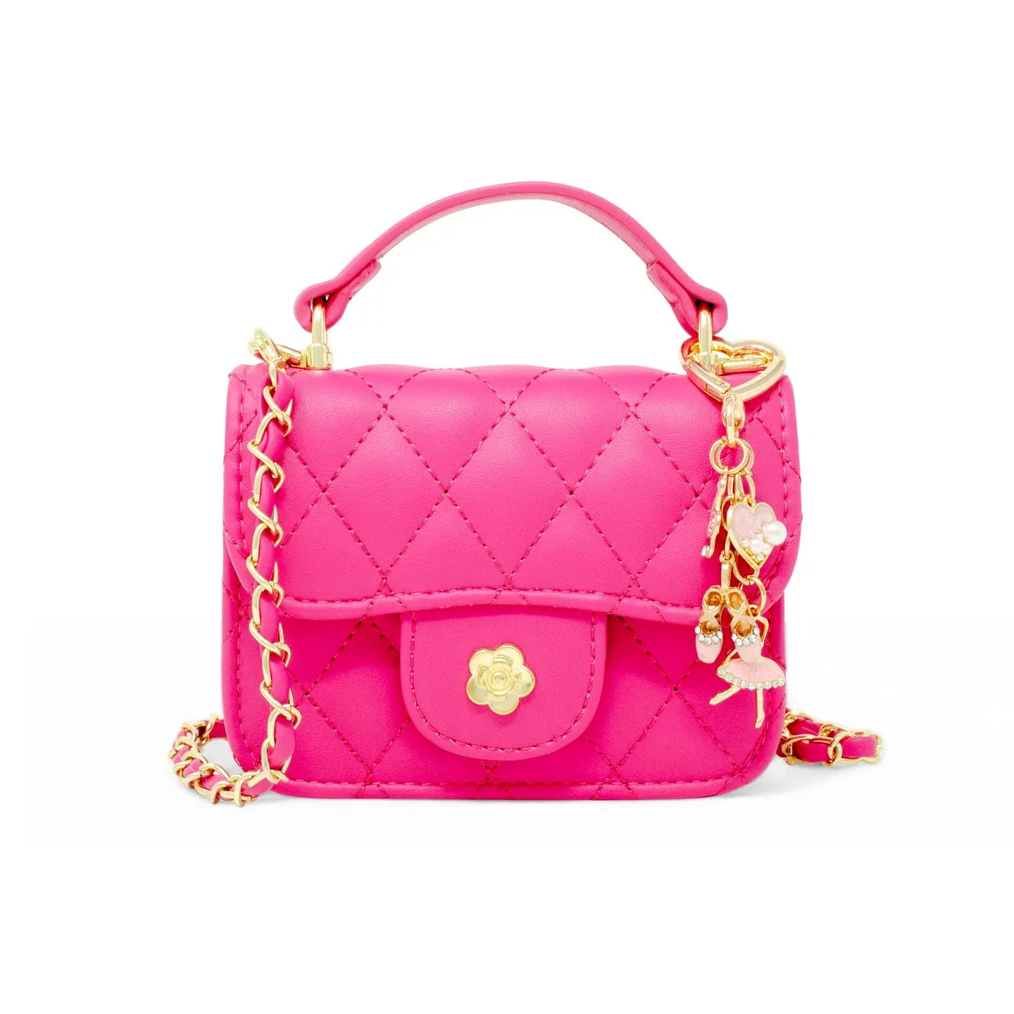 Zomi Gems Tiny Quilted Ballet Charm Handbag- Hot Pink | JoJo Mommy