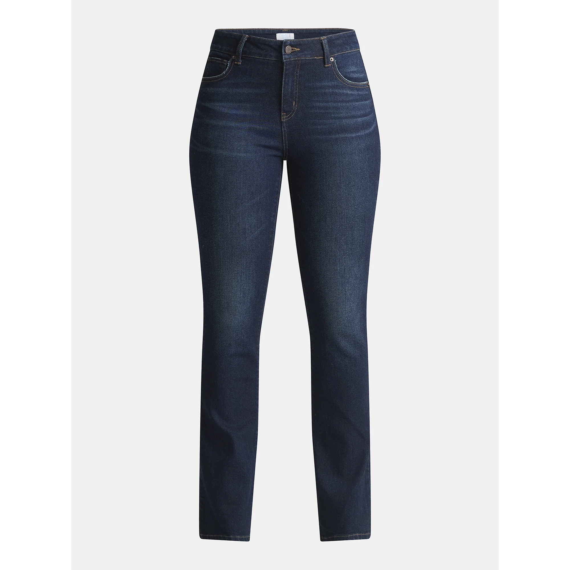 Time and Tru Women's Mid Rise Bootcut Jeans, Available in 30", 32", 34" Inseams, Sizes 0-20 | Walmart (US)