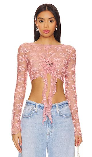 Cara Lace Top in Mauve | Revolve Clothing (Global)