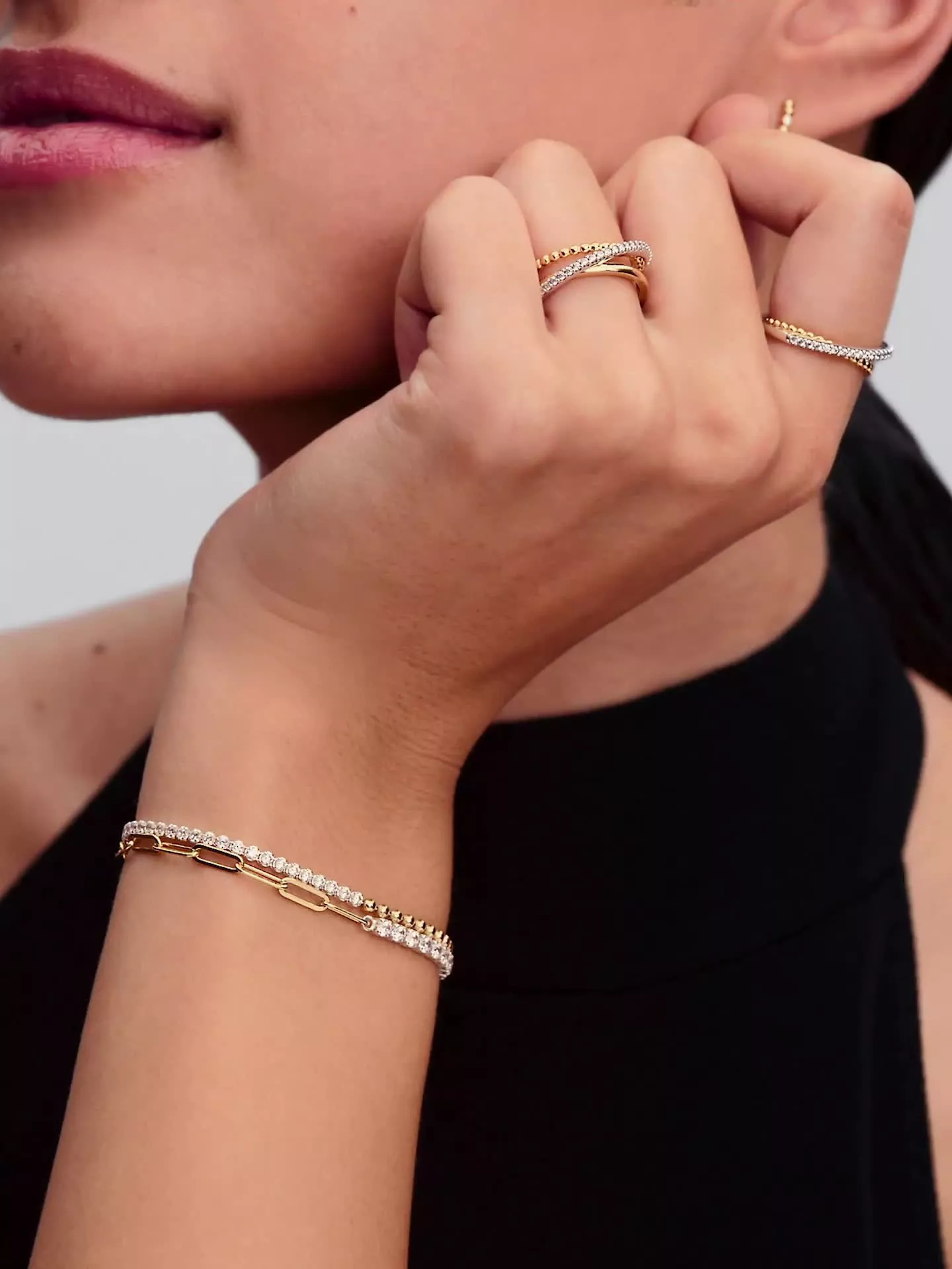 Beads & Tennis Bracelet | Two-tone | Pandora US | Pandora US
