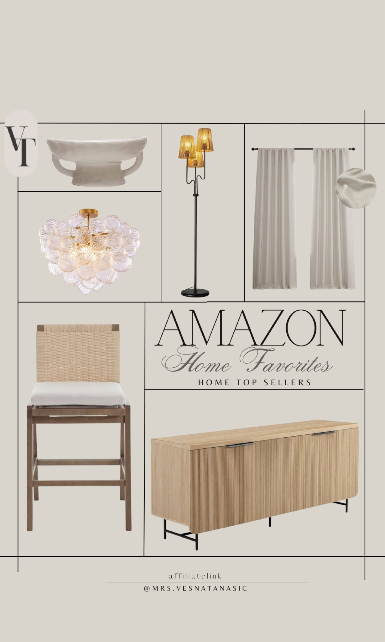 Amazon home favorites and finds! Loving this sideboard for styling and additional storage. My new designer inspired floor lamp. 

Amazon home, Amazon finds, Amazon home decor, Amazon, sideboard, counter stool, light fixture, drapes, curtains, decorative bowl, kitchen counter stool, sideboard styling, 

#LTKSummerSales #LTKHome #LTKSaleAlert
