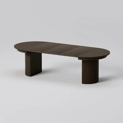 45" To 105" Extendable Oval Oak Wood Top Dining Table For 2-8 | Wayfair North America