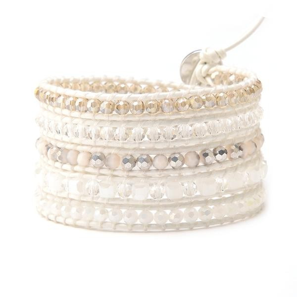 Mixed Crystals With Silver Accent on White | Victoria Emerson