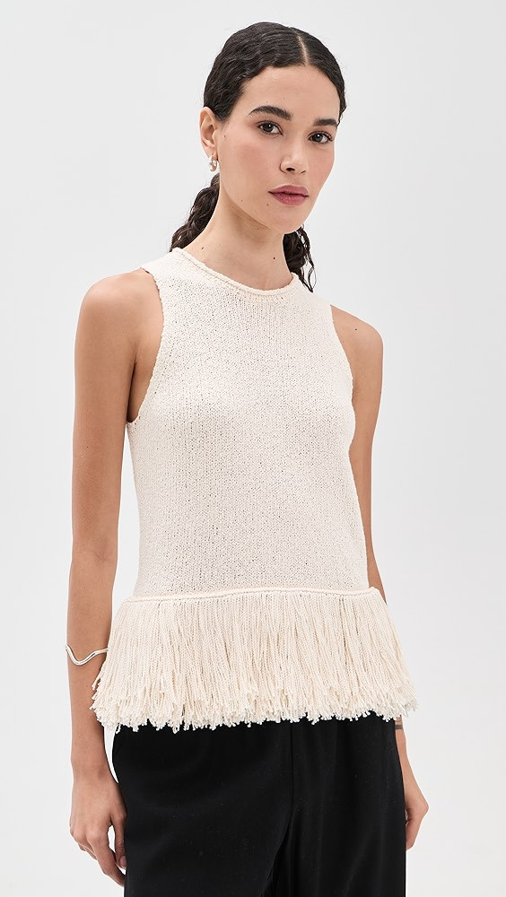 Maeve Knit Fringe Tank | Shopbop