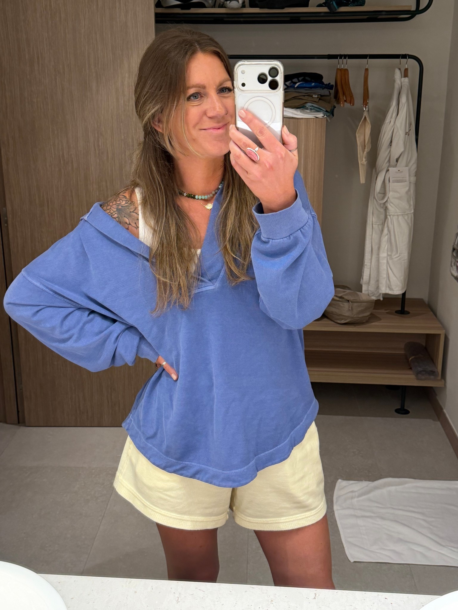 Today’s travel outfit ✈️
Large tall hoodie, large tank, medium shorts 

#LTKTravel #LTKOver40 #LTKTall