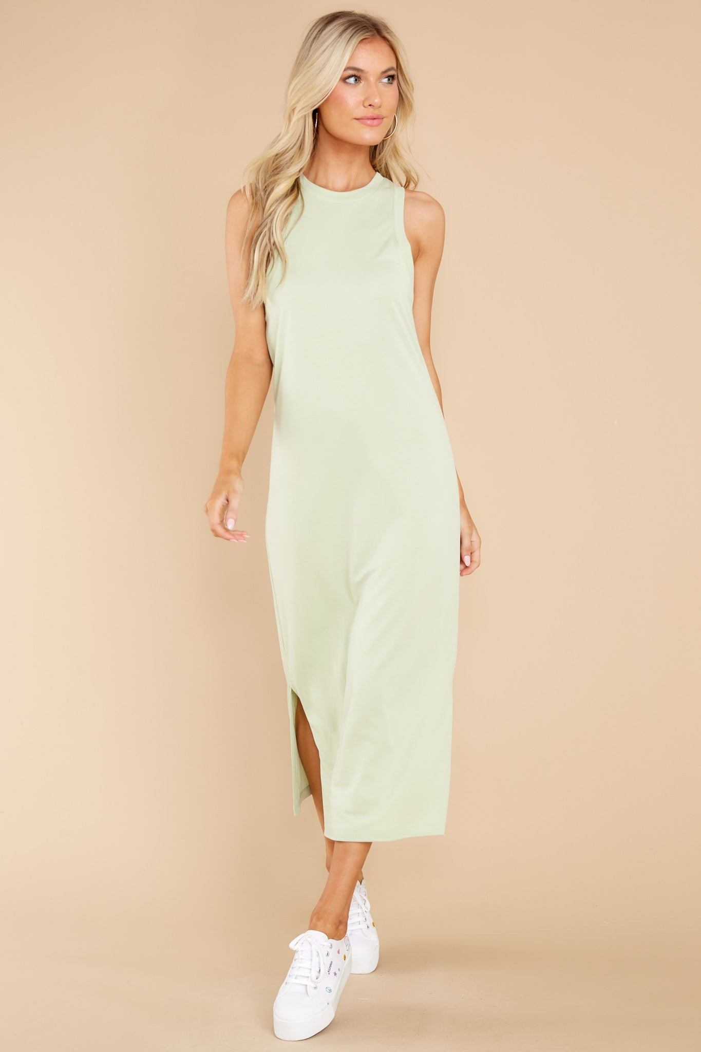 She's A Keeper Pastel Green Midi Dress | Red Dress 