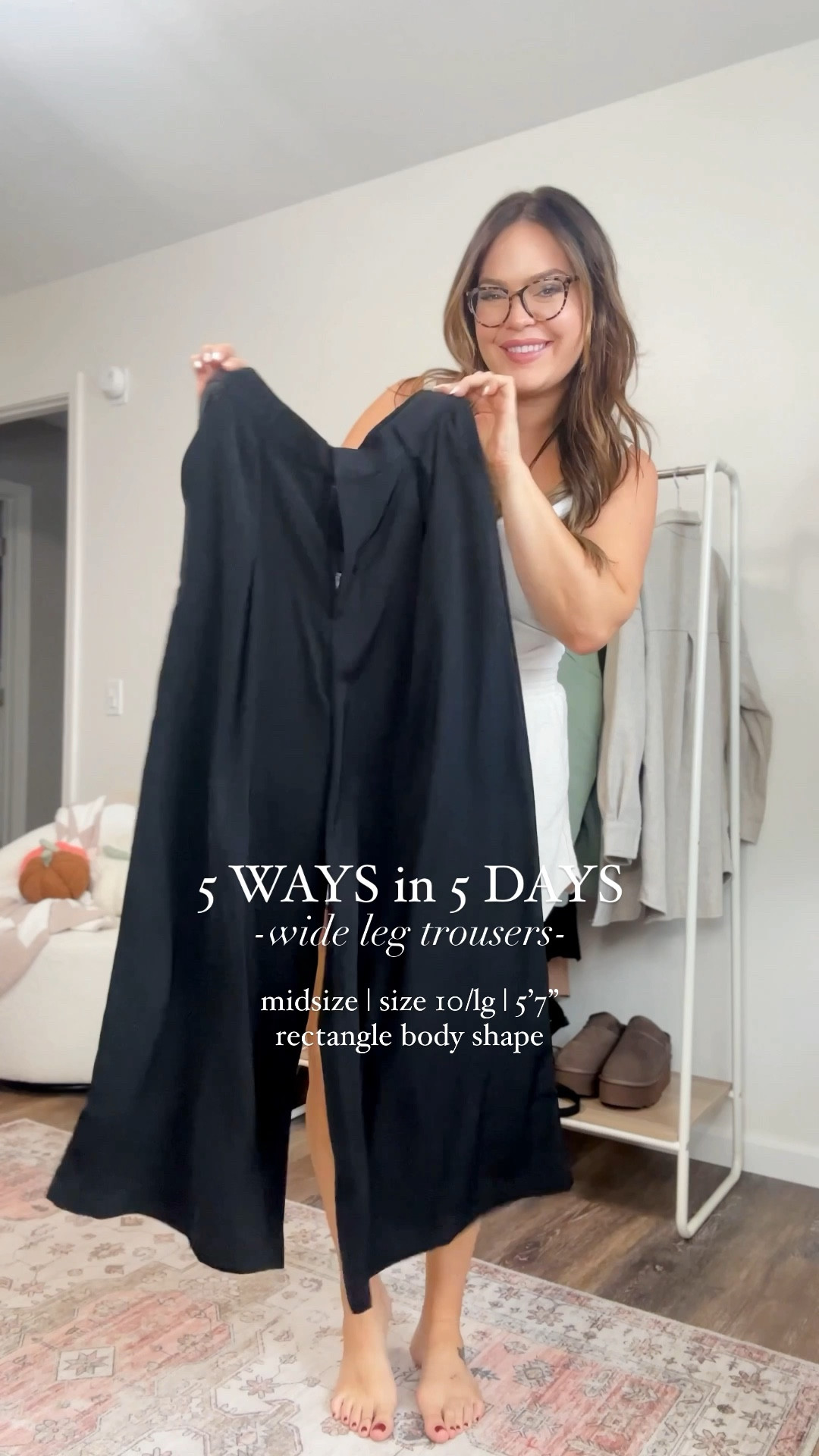 5 outfits styling wide leg trousers from amazon / all true to size other than the bodysuit which I did side up one. All other details on my Amazon page 🤍🤍 

#LTKstyletip #LTKmidsize #LTKVideo