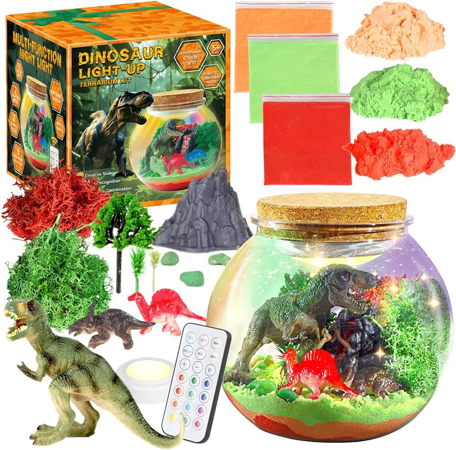 Dinosaur Terrarium Kit for Kids -Dinosaur Kid Painting Crafts Kits - Birthday Gift for Boys Age 5... | Amazon (US)