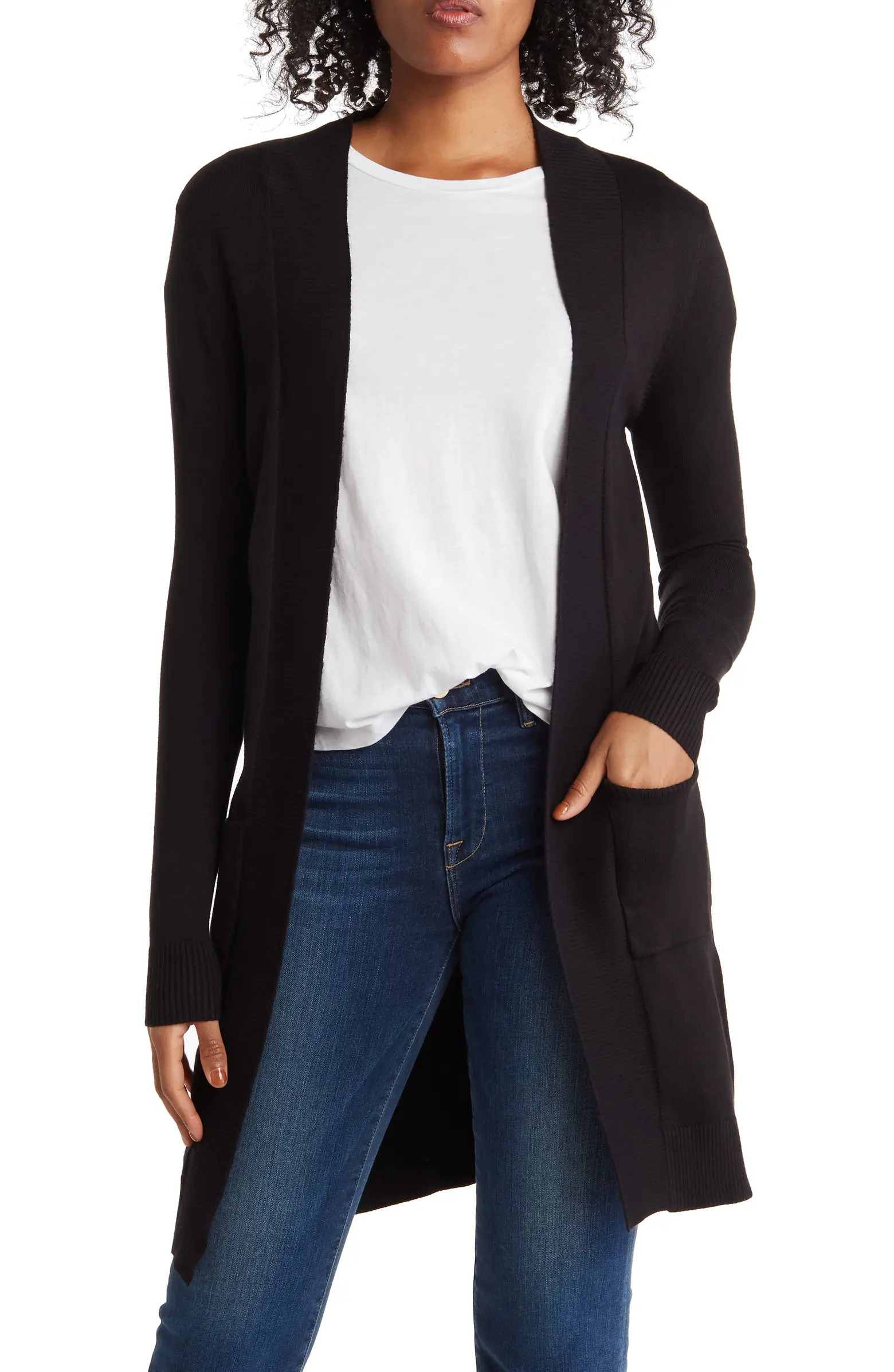 BY DESIGN Hudson Mid Thigh Lightweight Cardigan | Nordstromrack | Nordstrom Rack