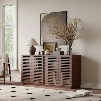 Sideboard Living Room Furniture Entertainment Storage Dining Room Cabinet, Buffet With Wood Doors,59.92"W X 15.75"D X 29.53"H | Wayfair North America
