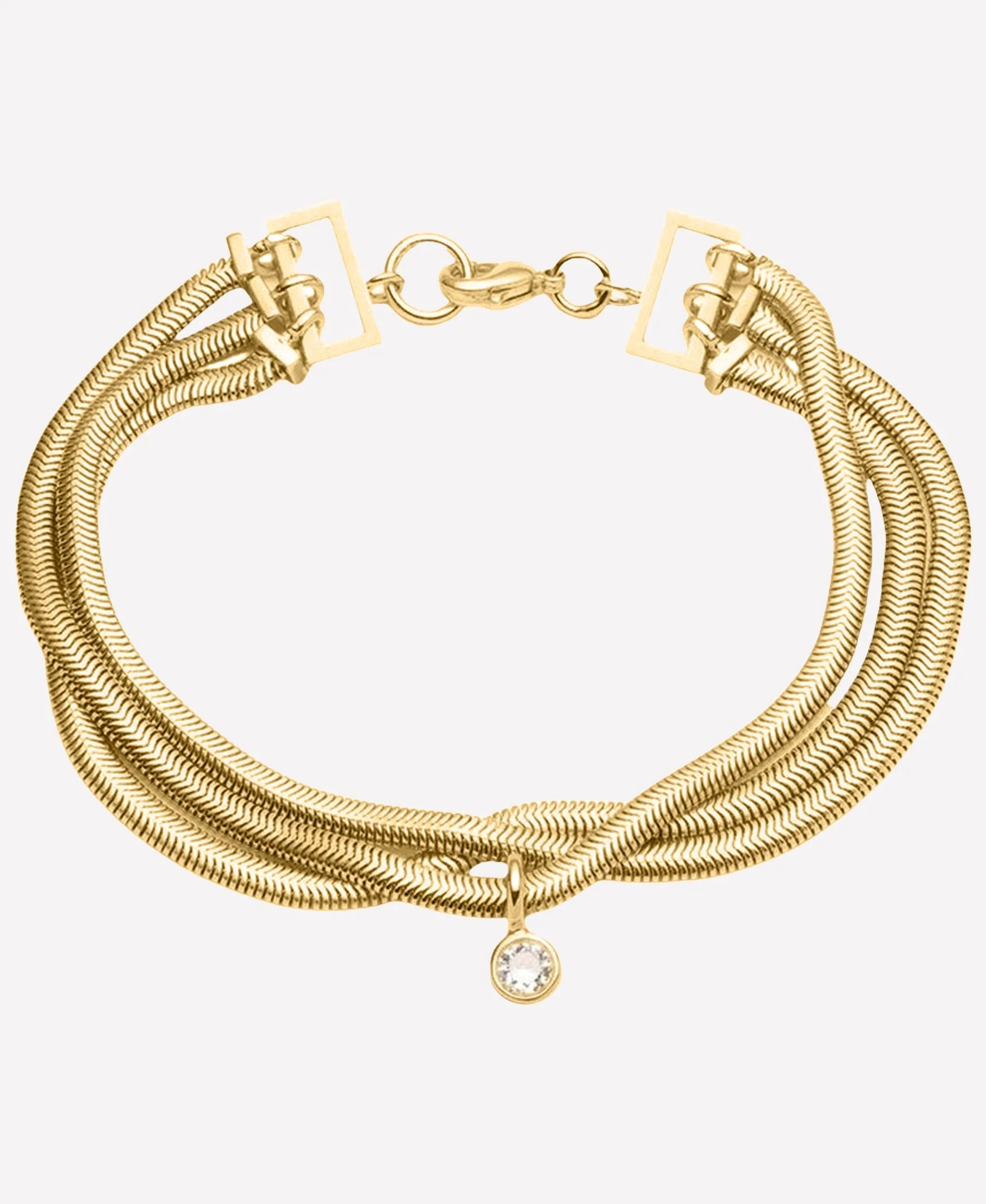 Lucile Gold Snake Bracelet | BONHEUR JEWELRY