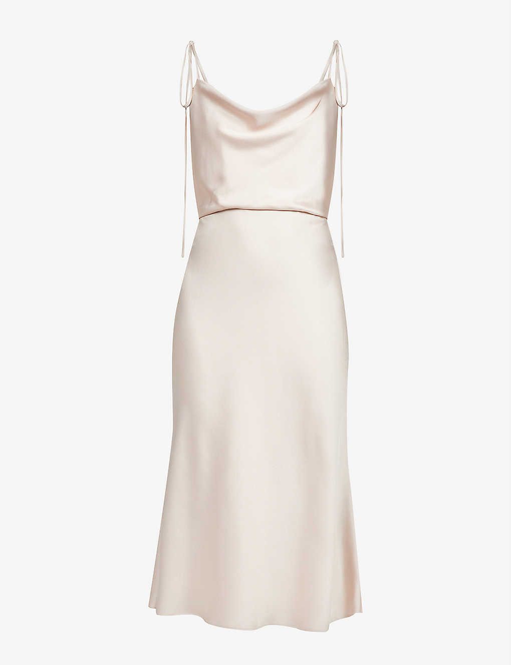 Kat cowl-neck satin midi dress | Selfridges