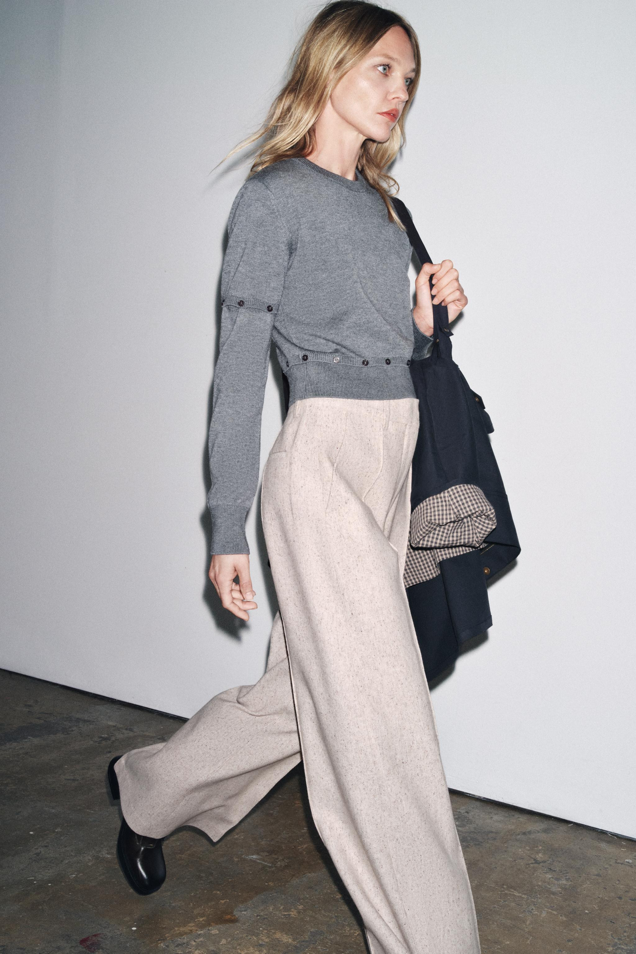 BUTTON KNIT DETACHABLE SWEATER | Zara US