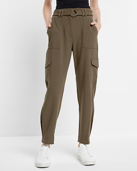 Super High Waisted Belted Cargo Pant | Express
