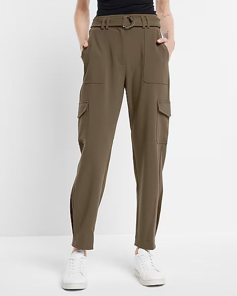 Super High Waisted Belted Cargo Pants | Express