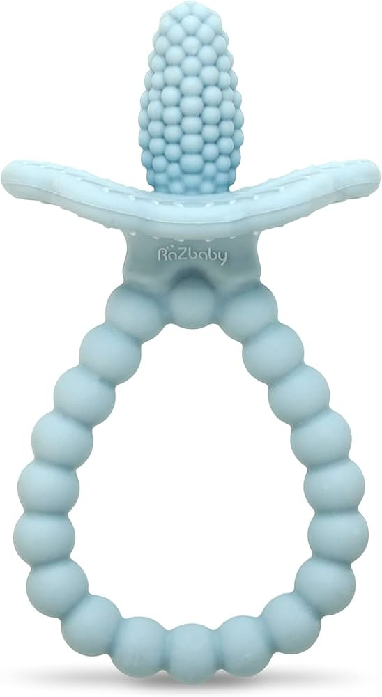 RaZbaby RaZberry Plus Baby Teether – Easy-to-Hold Toy for Front & Back Teething Relief, BerryBu... | Amazon (US)