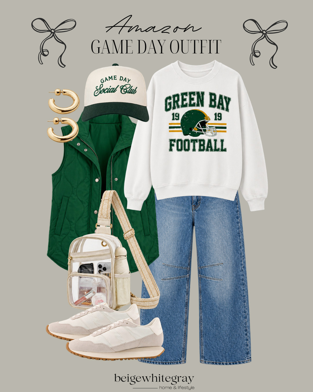 Feeling the game day spirit. 🏈 Perfect outfit for a fun day out!