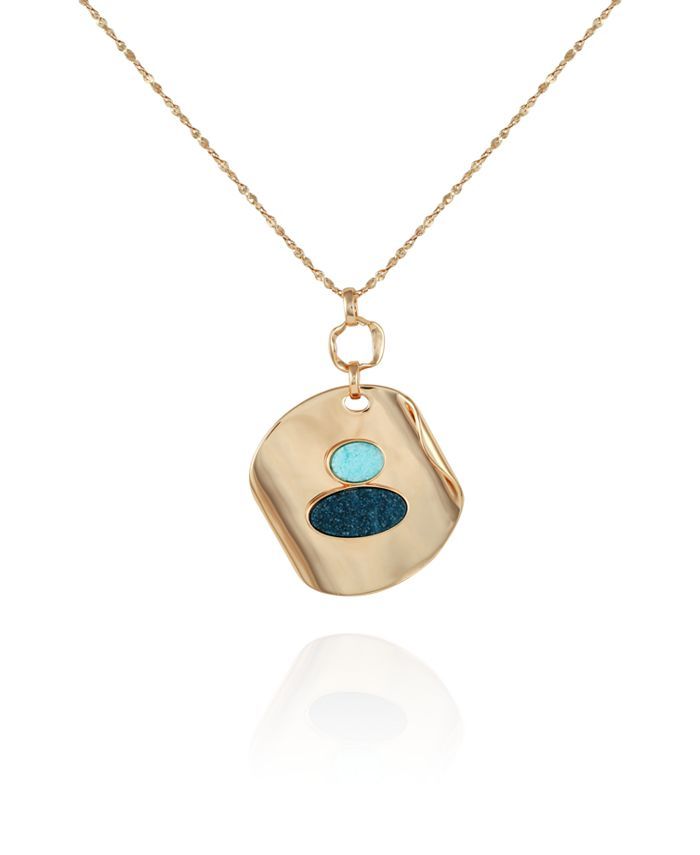 Vince Camuto 14K Gold-Plated and Blue Pendant Necklace & Reviews - Necklaces - Jewelry & Watches ... | Macys (US)