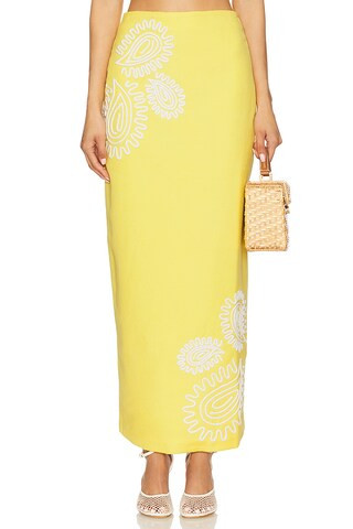 Significant Other Carly Maxi Skirt in Lemon from Revolve.com | Revolve Clothing (Global)