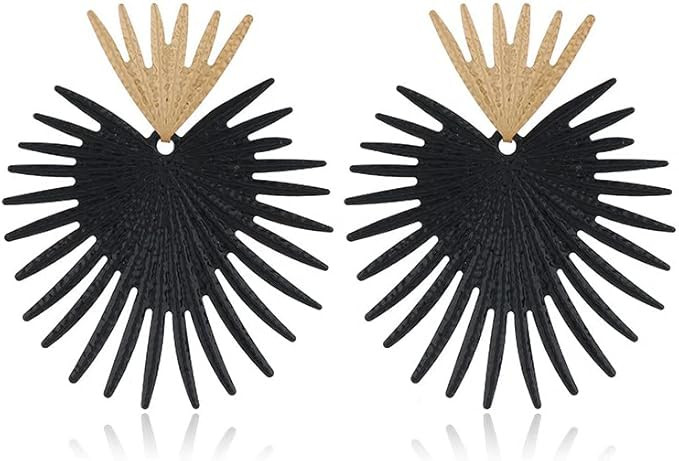 Gold star earrings, celestial earrings, metal star earrings, geometric earrings, statement earrin... | Amazon (US)