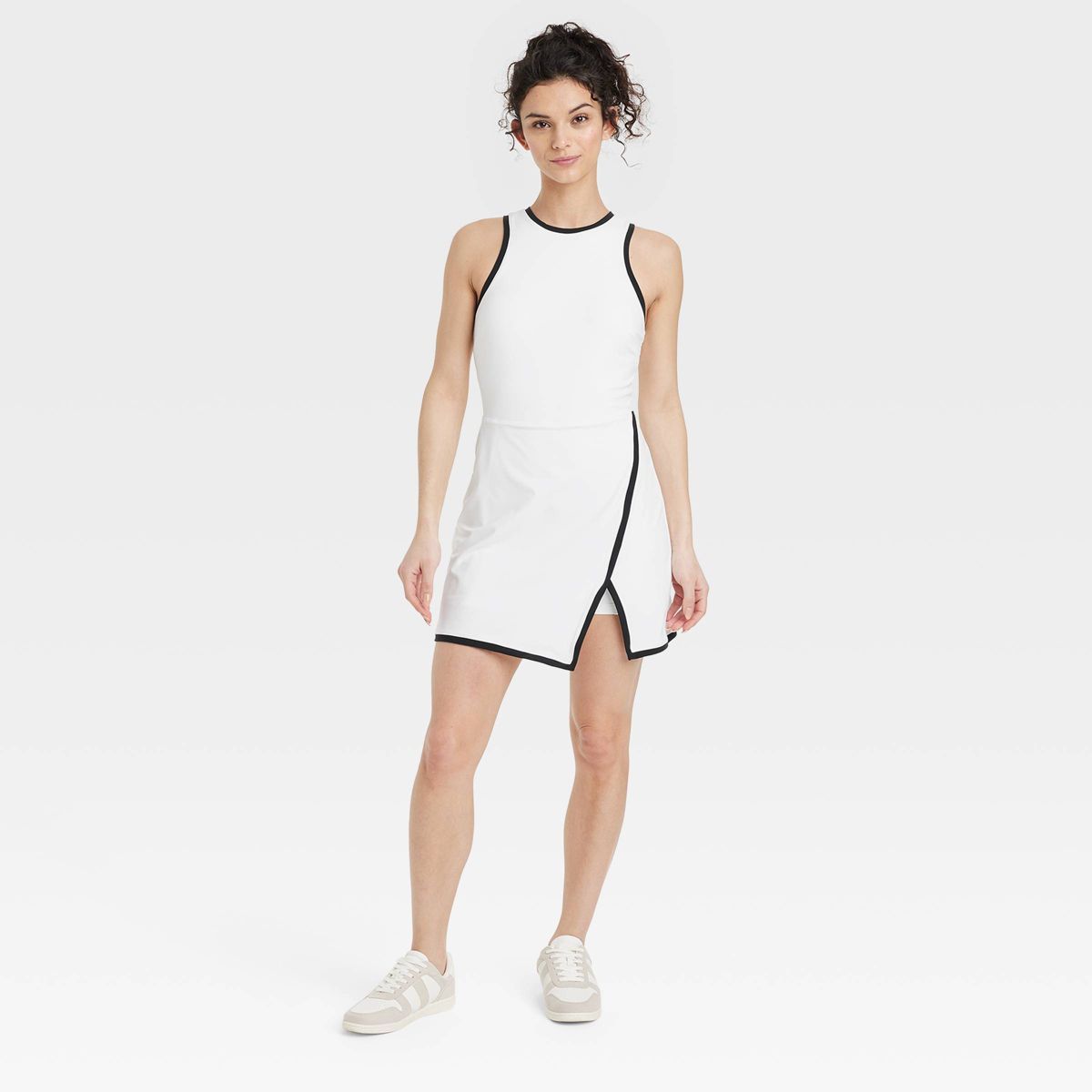 Women's High-Neck Wrap Active Dress - All In Motion™ White XS | Target