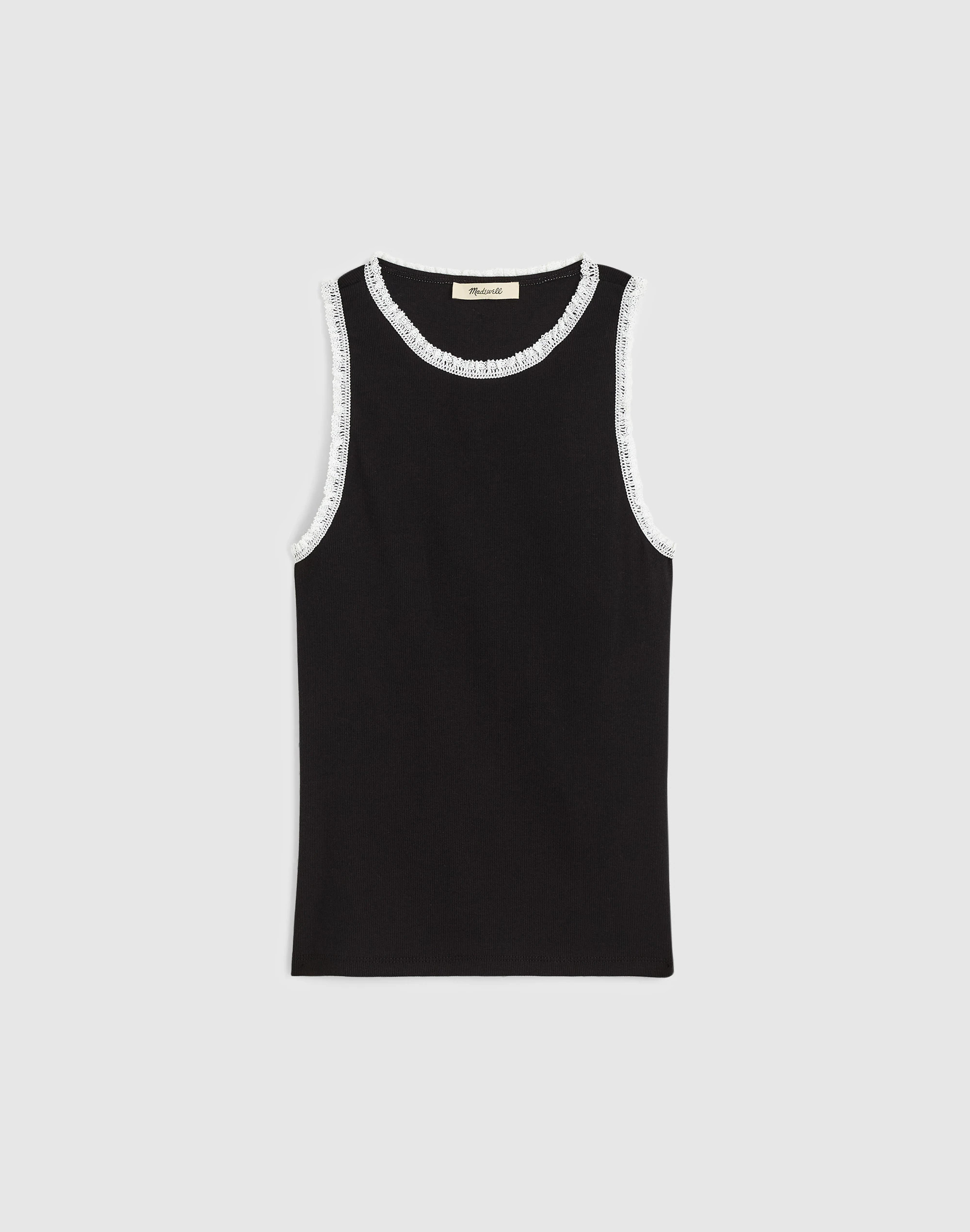 Lace-Trim Ribbed Tank | Madewell