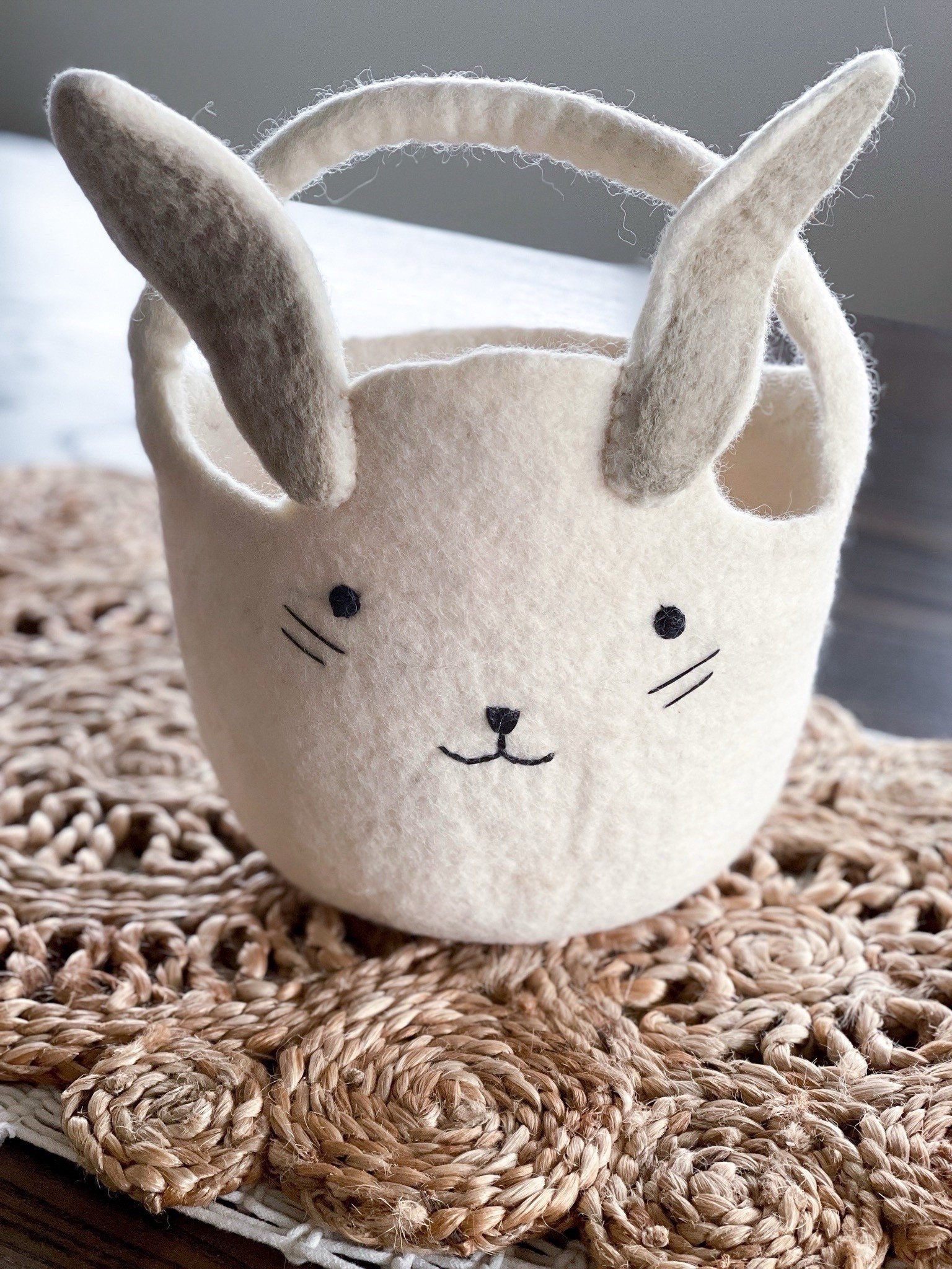 Our favorite Easter basket is officially restocked. This little bunny felt basket is the sweetest size for egg hunts & Easter morning surprises. One of those pieces we pull out year after year.

easter basket - bunny easter basket - felt easter basket - kids easter basket - toddler easter basket - baby easter basket - easter egg hunt basket - spring basket - neutral easter decor - kids easter essentials - reusable easter basket - bunny basket - easter morning prep - easter gift basket - easter goodies basket - preschool easter basket - minimalist easter decor - neutral kids decor - spring kids accessories - holiday kids basket