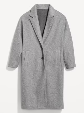 Soft-Brushed Long Overcoat for Women | Old Navy (US)