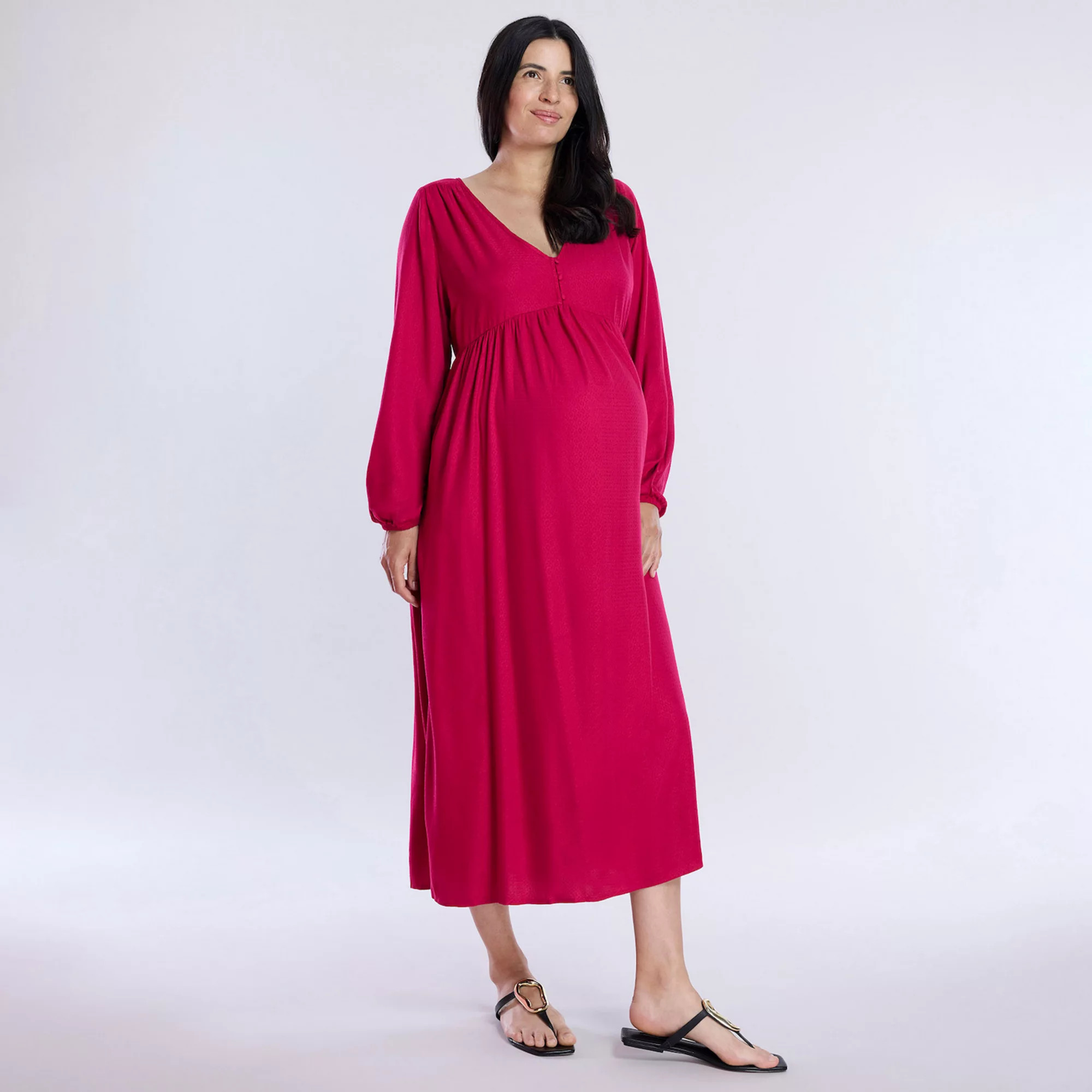 Maternity Motherhood® Button Front Midi Dress | Kohl's