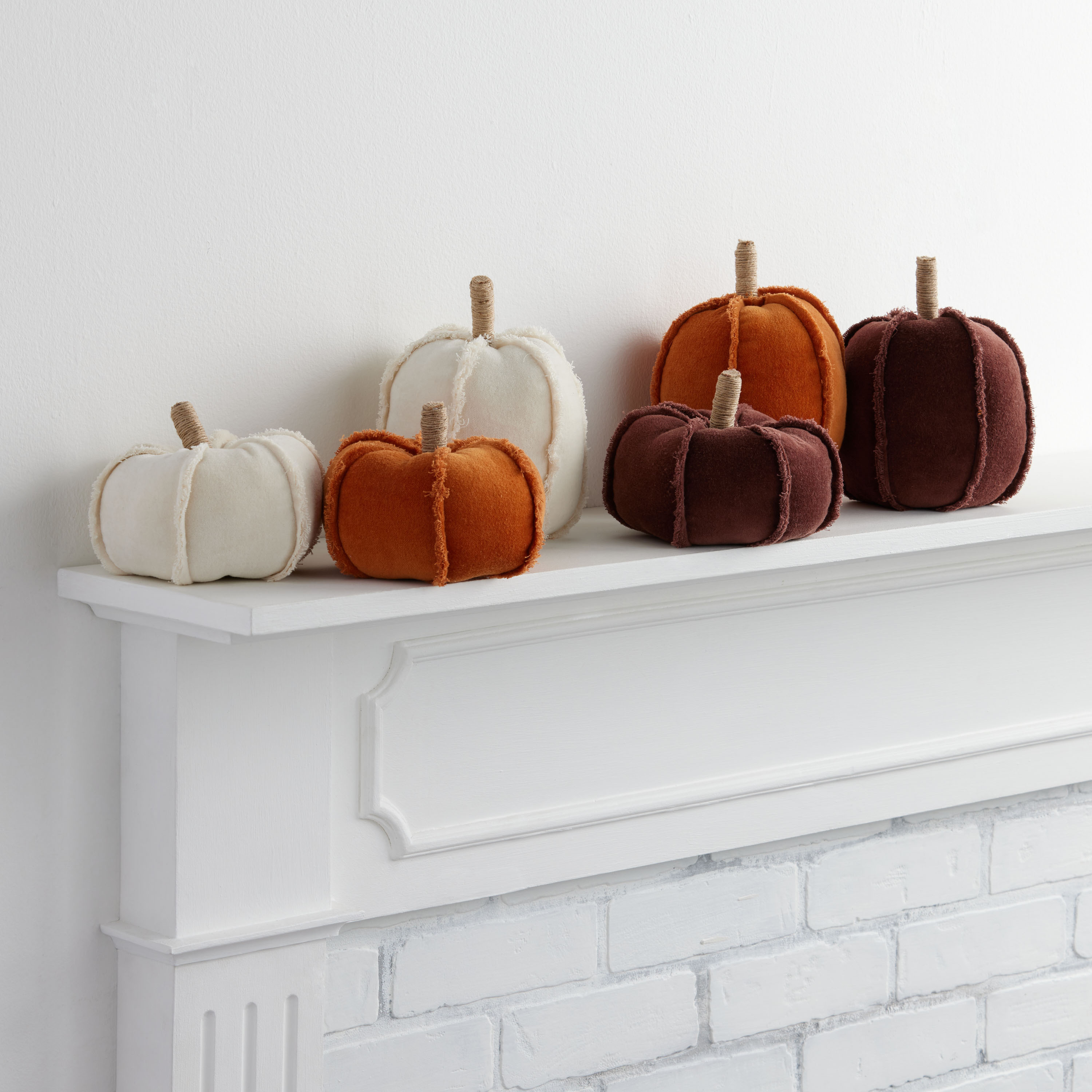 Velvet Fringe Pumpkin Decor Set Of 3 | World Market