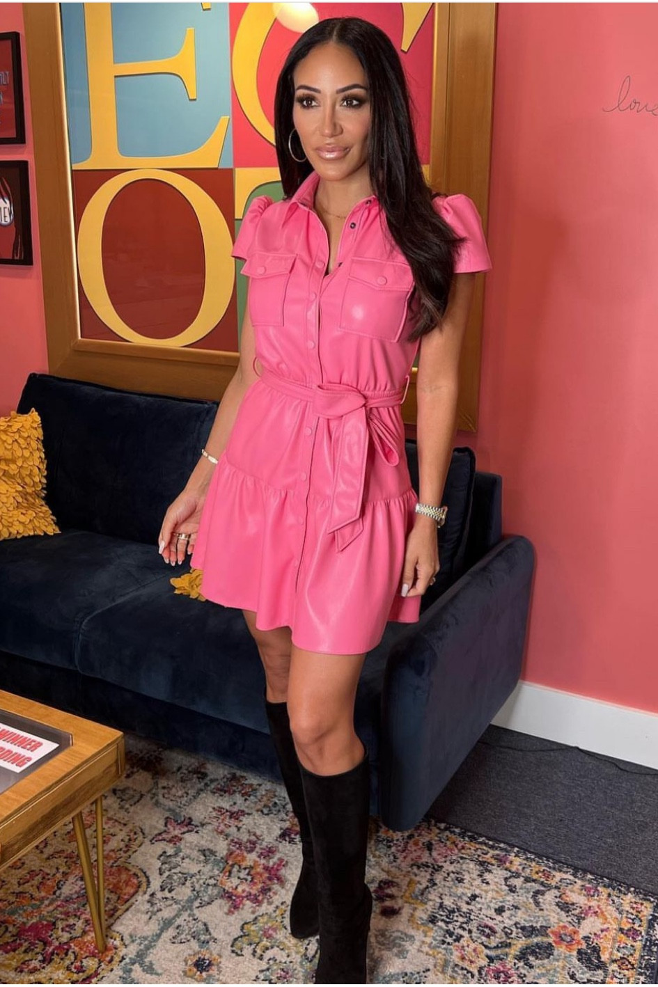Alice Olivia Vegan Leather Shirt Dress Celebstyleguide On LTK