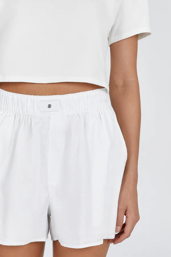 LAIKEN WHITE LINEN SHORT | DISSH