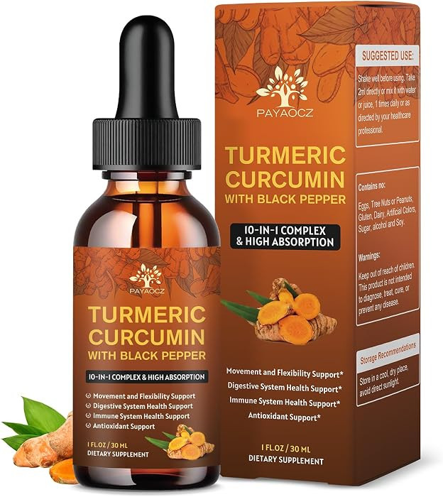 (2 Pack) Organic Turmeric Curcumin Supplement with Black Pepper and Ginger | Amazon (US)