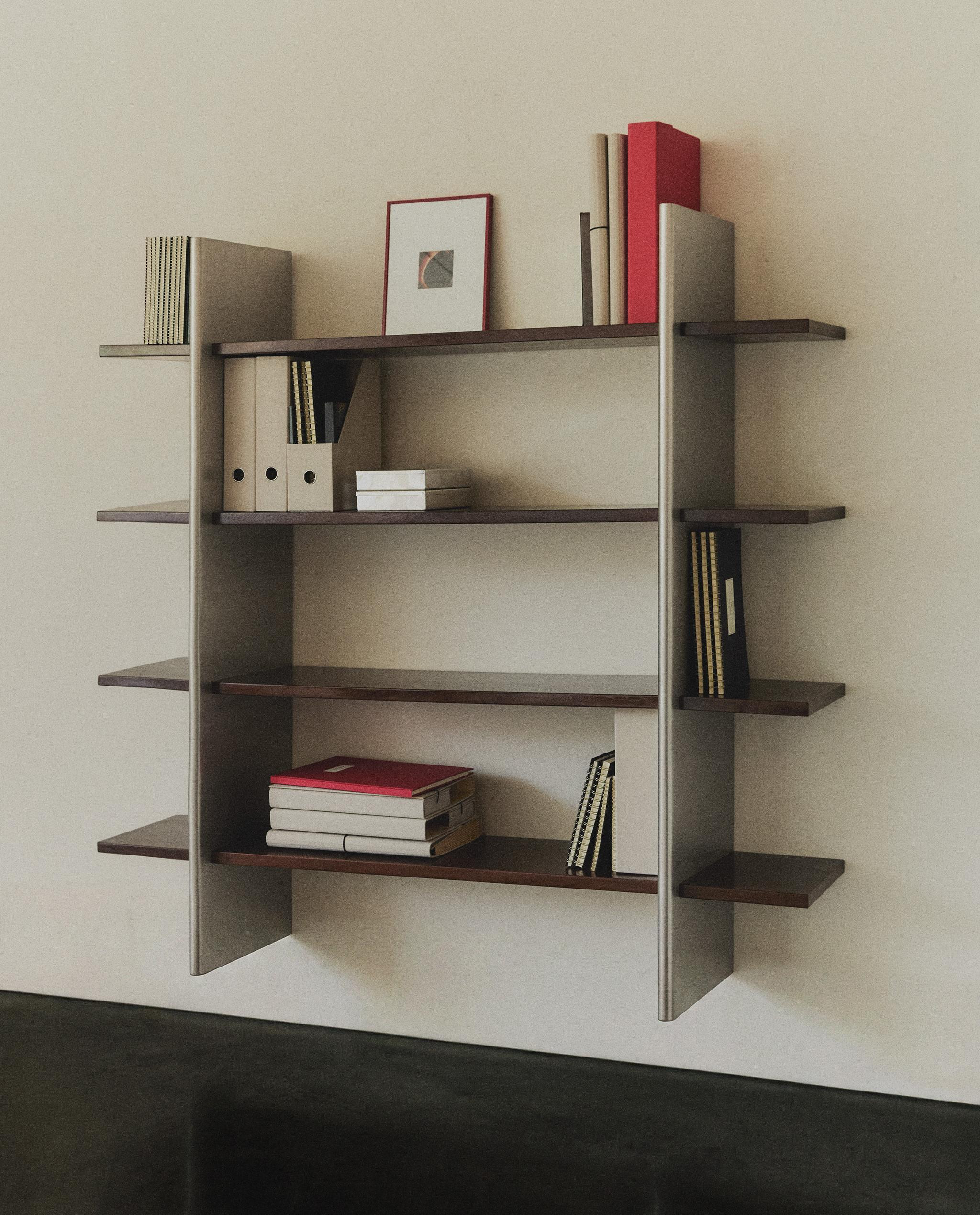 WOOD AND STEEL SHELVING UNIT | Zara Home US