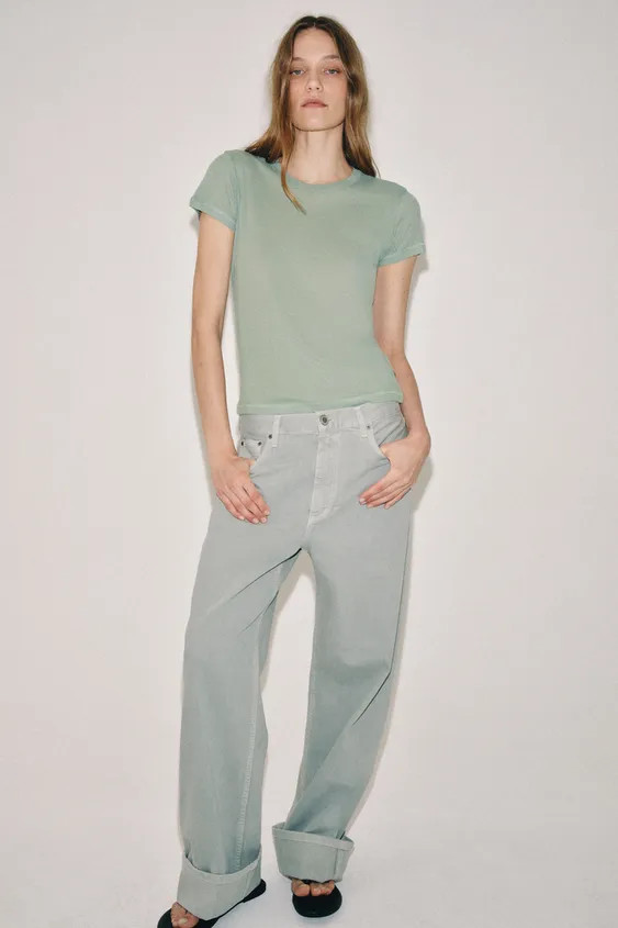 ZW COLLECTION MID-RISE BAGGY JEANS | Zara US