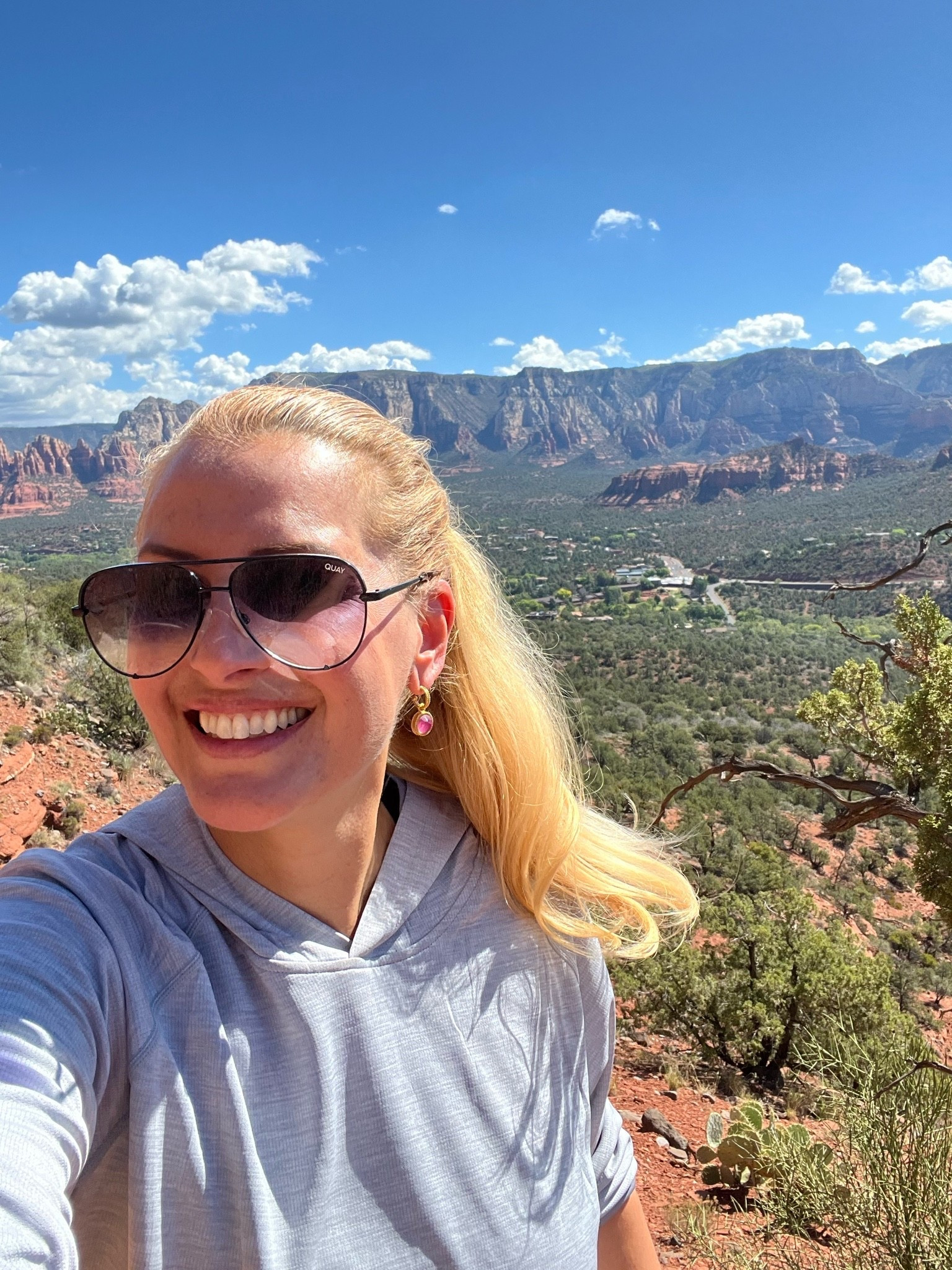 If you’re looking for a great pair of sunglasses that you can wear all year long, let me suggest Quay sunglasses. Especially the aviator style.

I have 4 pair and I constantly reach for these. I love bringing them with me on vacation too. I wore these on my hike in Sedona, Arizona.


#LTKSeasonal #LTKOver40 #LTKSaleAlert #LTKTravel #LTKgrwm #LTKootd #LTKMidsize #LTKActive #LTKU #LTKfitnessgoals