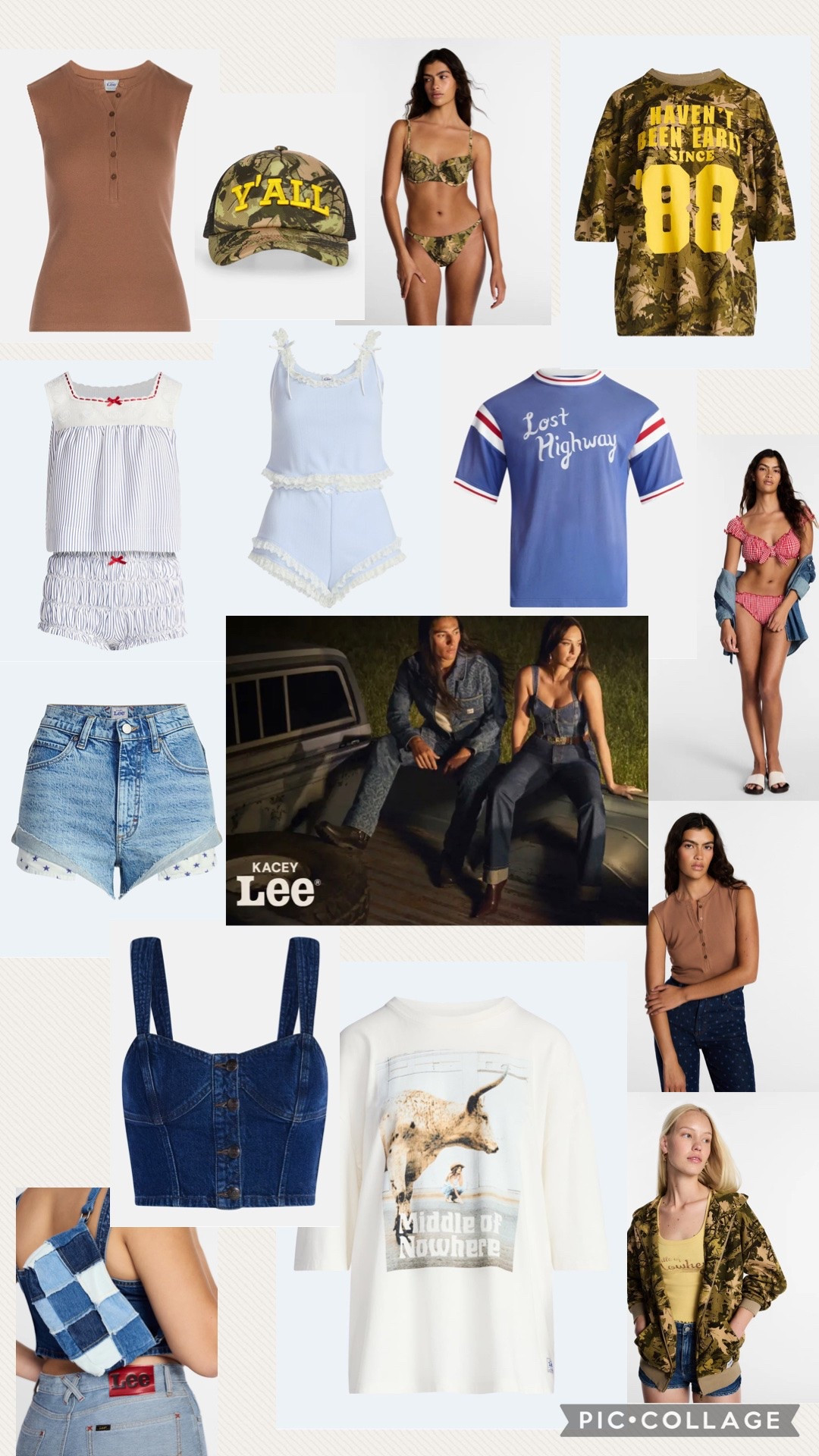 The new Kacie Musgraves line at Walmart!! 

Camo Lee women’s fashion denim shorts tank tee gingham bikini summer ootd pajamas pjs

#LTKgrwm #LTKootd #LTKSeasonal
