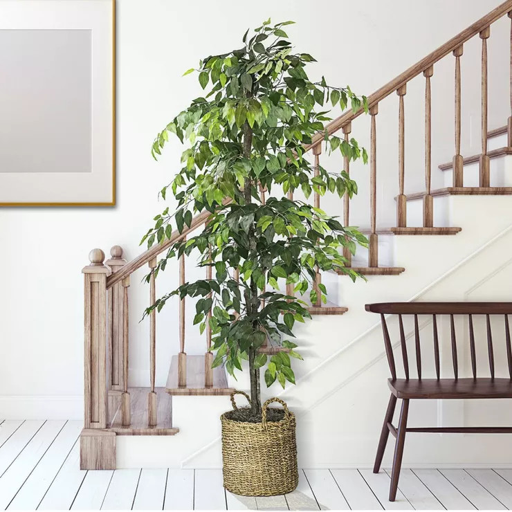 72" Artificial Ficus Tree in Basket - LCG Florals | Target